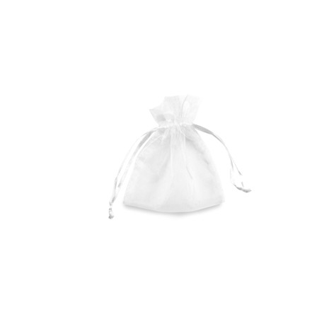 Sacchetti bomboniera Milly - 8,5 x 10 cm - organza - bianco - PNP - conf. 20 pezzi