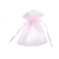 Sacchetti bomboniera Milly - 8,5 x 10 cm - organza - rosa - PNP - conf. 20 pezzi