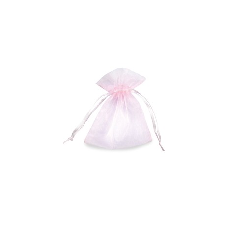 Sacchetti bomboniera Milly - 8,5 x 10 cm - organza - rosa - PNP - conf. 20 pezzi