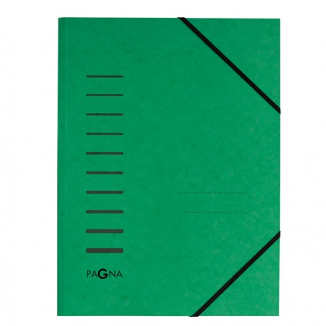 Cartellina verde con elastico in cartoncino A4 PAGNA