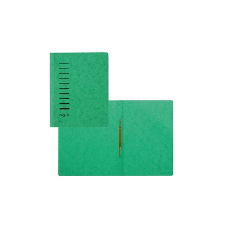 Cartellina semplice con pressino- 265 gr - A4 - cartone pressato - verde - Pagna