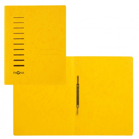 Cartellina semplice con pressino- 265 gr - A4 - cartone pressato - giallo - Pagna