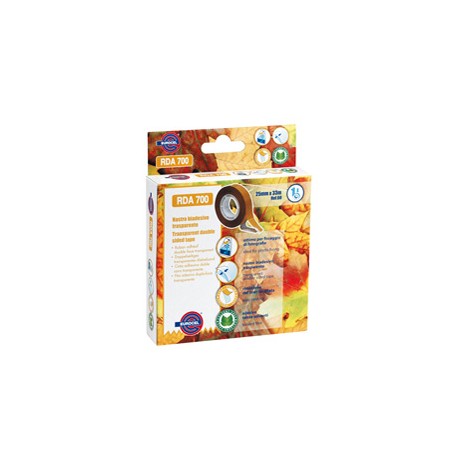 Nastro biadesivo 700RDA - 25 mm x 33 m - acrilico - trasparente - Eurocel