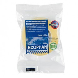 Nastro adesivo Ecophan - confezionato singolarmente - 15 mm x 33 m - acrilico - trasparente - Eurocel