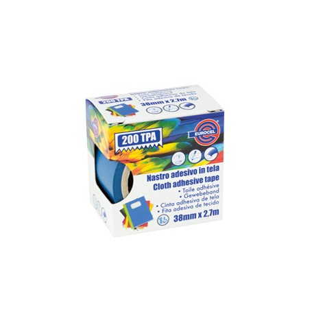 Nastro adesivo telato TPA 200 - 38 mm x 2,7 m - tela plastificata - blu - Eurocel