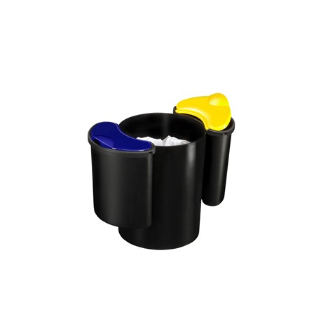 Cestino raccolta differenziata 516 - altezza 33,7 cm - diametro 26 cm -  nero/giallo/blu - Cep