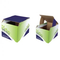 Cestino riciclo - 24,8 x 23,5 x 31,4 cm - verde/blu - Fellowes