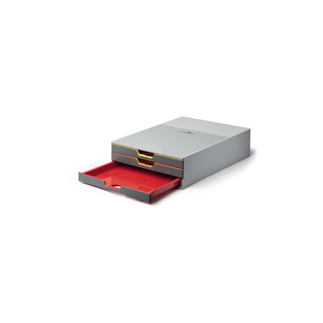 Cassettiera Varicolor portamonitor - 28 x 9,5 x 35,6 cm - 3 cassetti - Durable