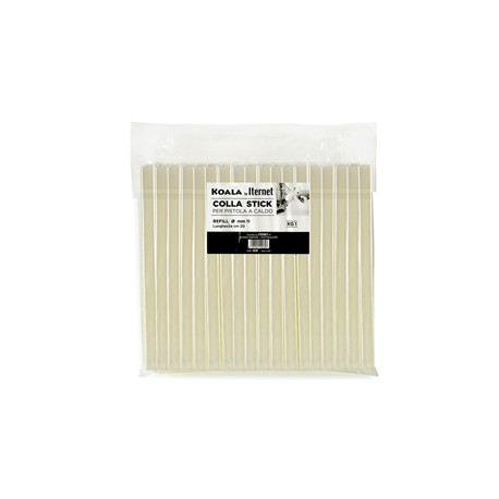 Colla termofusibile-  in stick - lunghezza 20 cm - diametro 1,1 cm - Iternet - sacchetto da 1 kg