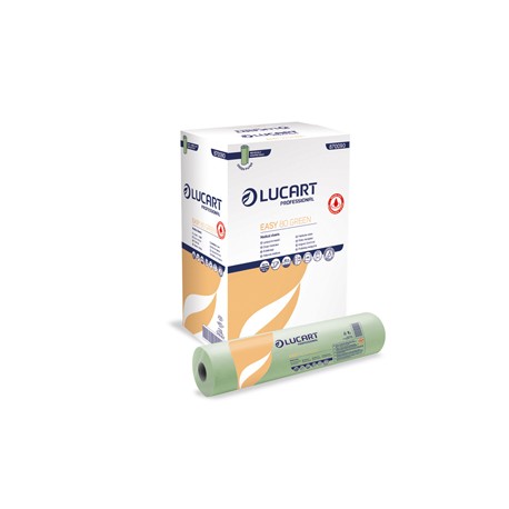 Lenzuolino medico Easy 80 Green - diametro 14,3 cm - 59 cm x 80 mt - verde - Lucart