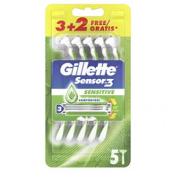 Gillette Sensor 3 Sensitive - confezione usa&getta 3 + 2 pezzi