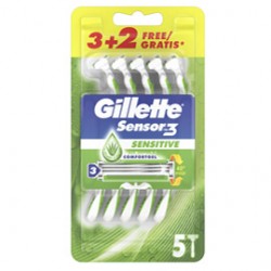 Gillette Sensor 3 Sensitive - confezione usagetta 3+2 pz
