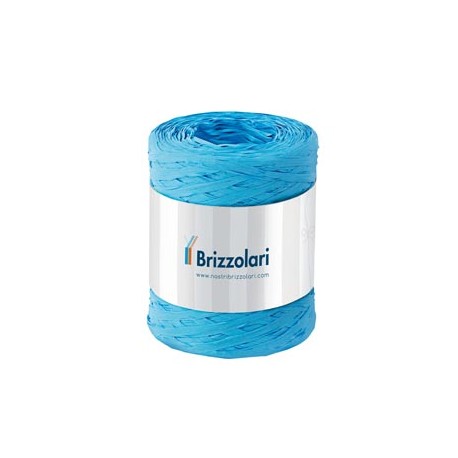 Nastro Rafia sintetica - azzurro 06 - 5mmx200mt - Brizzolari