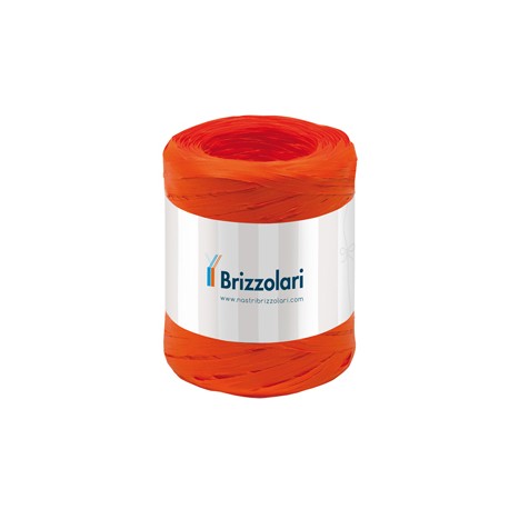 Nastro Rafia sintetica - arancione 12 - 5mmx200mt - Brizzolari