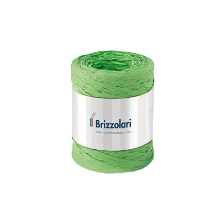 Nastro Rafia sintetica - verde chiaro 10 - 5mmx200mt - Brizzolari