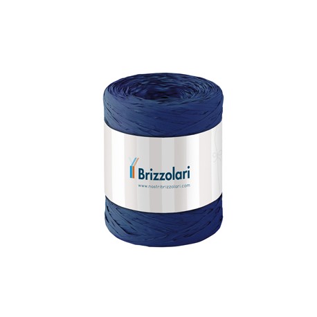 Nastro Rafia sintetica - blu scuro 37 - 5mmx200mt - Brizzolari