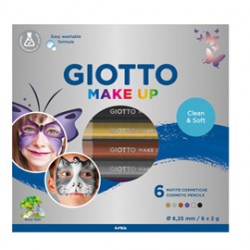 Matite cosmetiche Make Up colori metal - mina ø6,25mm - Giotto - Conf. 6 pezzi
