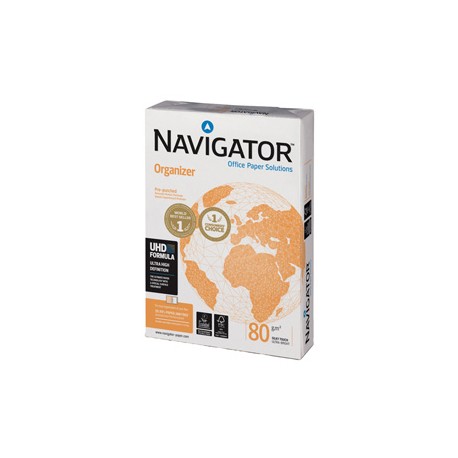 Carta Navigator Organizer - 4 fori - A4 - 80gr - 500 fogli - Navigator