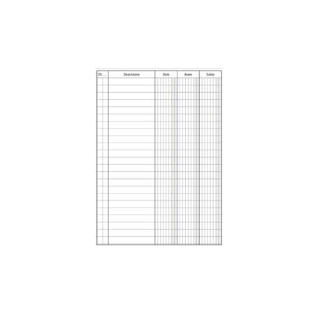 Registro Dare-Avere-Saldo - 96 pagine - 17 x 12 cm - DU133300000 - Data Ufficio