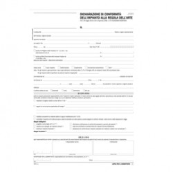 Dichiarazione conformità impianto snap - 31x21cm - 5 copie autoricopianti - DU184110000 - Data Ufficio