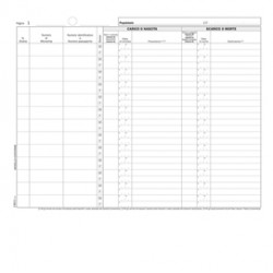 Registro carico/scarico equidi - 46 pagine numerate - 31 x 24,5 cm - DU138211000 - Data ufficio