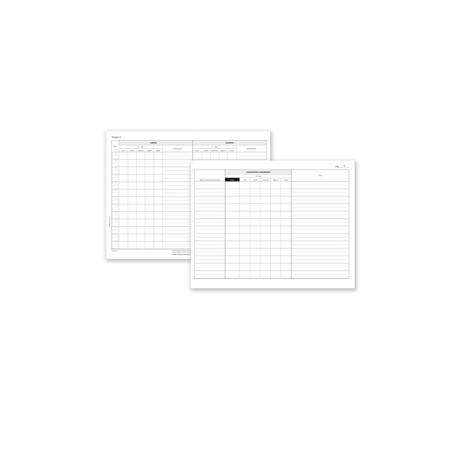 Registro carico/scarico suini - 23 pagine numerate - 31 x 24,5 cm - DU138311000 - Data ufficio