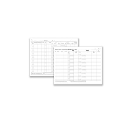 Registro carico/scarico ovini/caprini - 46 pagine numerate - 24,5 x 31 cm - DU138412000 - Data ufficio