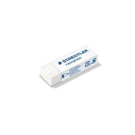 Gomma Rasoplast - 63 x 13 x 23 mm - bianco per matita - Staedtler - box 20 pezzi