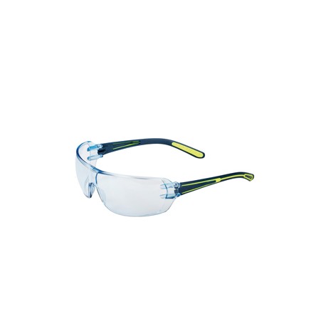 Occhiali detectabili Helium2 - policarbonato - monoblocco - trasparente/blu - Deltaplus