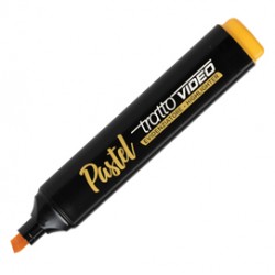 Evidenziatore Tratto Video pastel  - punta a scalpello - tratto da 1,0mm-5,0mm - arancione pastel- Tratto