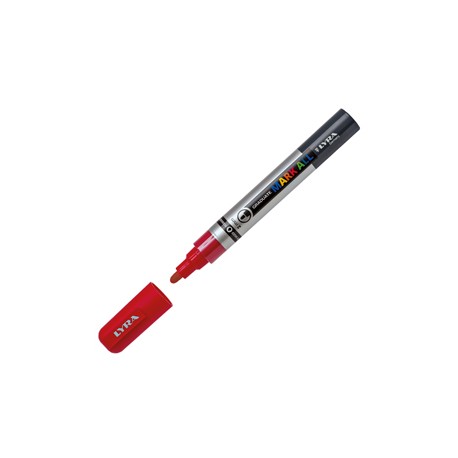 Marcatore a base d'acqua Graduate Mark All  - punta tonda 2mm - rosso - Lyra