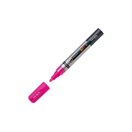 Marcatore a base d'acqua Graduate Mark All  - punta tonda 2mm - rosa fluo - Lyra