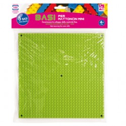 Base costruzioni Micro - in ABS - 25 x 25 cm - colori assortiti - CWR - conf. 5 pezzi