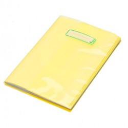 Coprimaxi - polietilene trasparente - con alette e con portanome - A4 - giallo - Balmar 2000