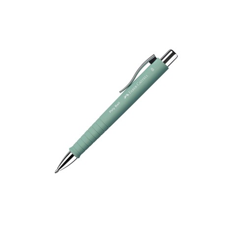 Penna a sfera a scatto Poly Ball - Punta 0,7 mm - fusto verde menta - Faber-Castell