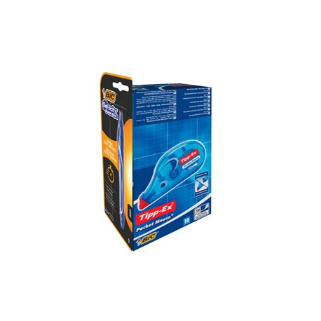 Correttore a nastro Pocket Mouse Tipp-Ex + penna Gelocity QuickDry Bic - promo box 10 + 1 pezzi