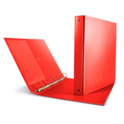 Raccoglitore Nettuno - 4 anelli a Q 65 mm - dorso 8,5 cm - 22 x 30 cm - rosso - Sei Rota