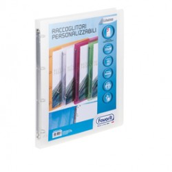 Raccoglitore personalizzabile Lumina - 22 x 30 cm - 4 anelli tondi 15 mm - PP - trasparente - Favorit