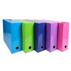 Scatola progetto Iderama - 25 x 33cm - dorso 9 cm - 5 colori assortiti tenui - Exacompta