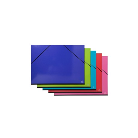 Cartella porta disegni con elastico angolare Iderama - 50 x 65 cm - cartoncino plastificato - colori assortiti - Exacomp