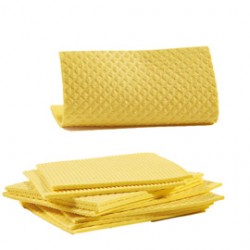 Pannospugna Aquos - 18 x 20 cm - giallo - PerfettoFactory - conf. 10 pezzi