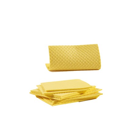 Pannospugna Aquos - 18 x 20 cm - giallo - PerfettoFactory - conf. 10 pezzi