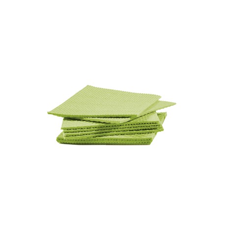 Pannospugna Aquos - 18 x 20 cm - verde - PerfettoFactory - conf. 10 pezzi