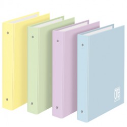 Raccoglitore One Color - A4 - 4 anelli tondi 30 mm - dorso 4 cm - colori assortiti pastello - Blasetti