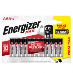 Pile stilo AAA - 1,5V - Energizer Max - Conf. 12 pezzi