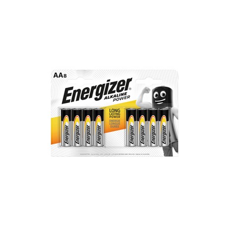 Pila stilo AA - 1,5V - Alkaline Power - Energizer - blister 8 pezzi