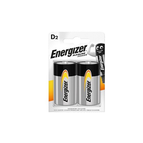 Pila torcia D - 1,5V - Energizer Alkaline Power - blister 2 pezzi