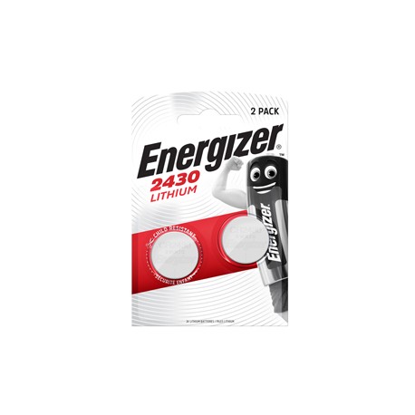 Micropila CR2430 - 3V - a pastiglia - Lithium - Energizer - blister 2 pezzi