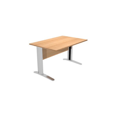 Scrivania lineare Easy - 120 x 80 x 72 cm - Faggio/grigio cromato