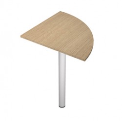 Raccordo angolare 90° per scrivanie Easy - 80 x 80 cm - rovere/grigio cromato